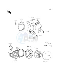 KX 500 E [KX500] (E1-E3) [KX500] drawing AIR FILTER