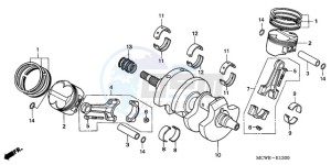 VFR800A9 France - (F / ABS CMF MME) drawing CRANKSHAFT/PISTON