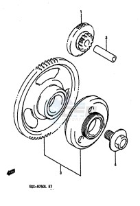 GSX-R750 (J-K-L) drawing STARTER CLUTCH