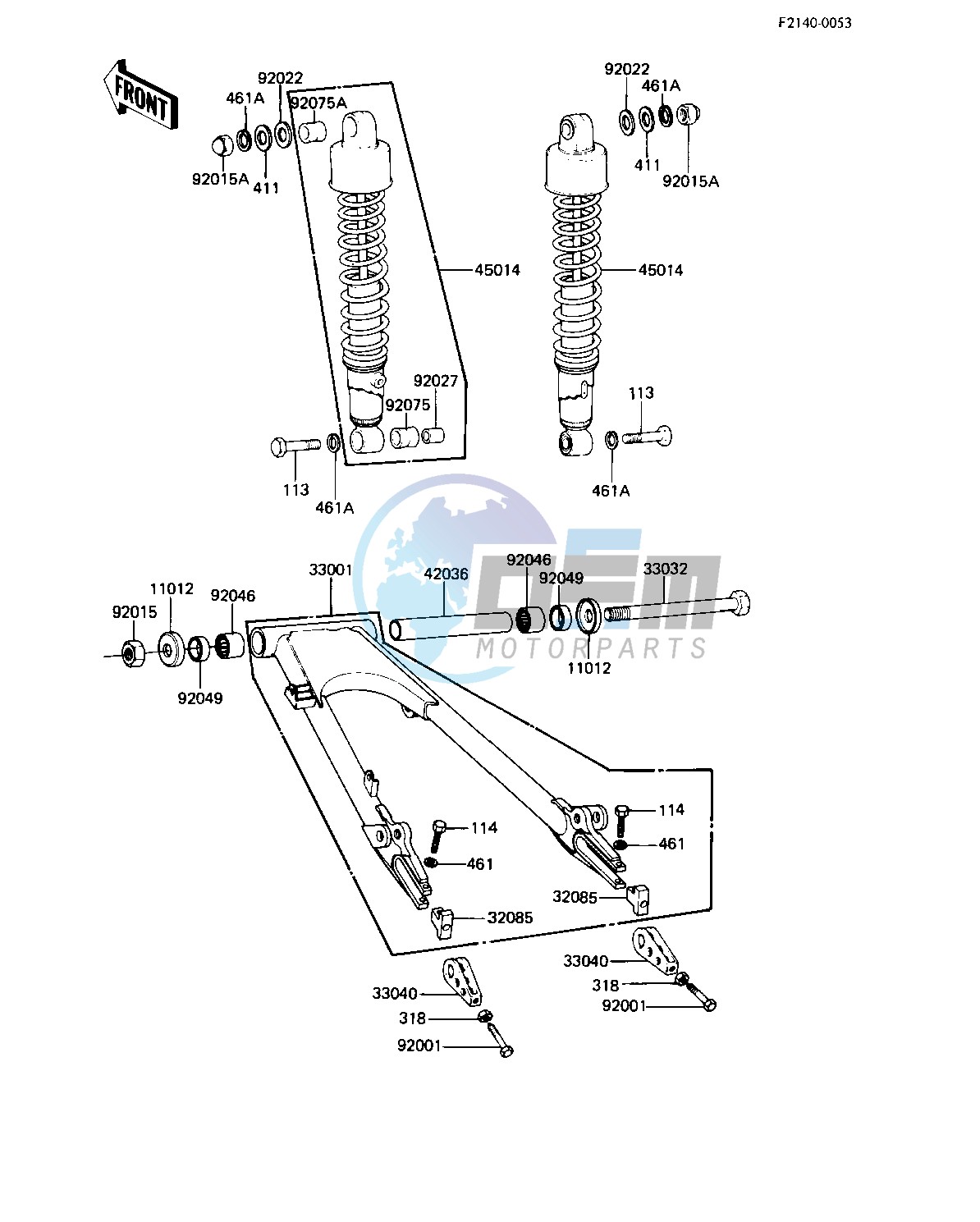 SWING ARM_SHOCK ABSORBERS -- 82-83 C3_C4- -