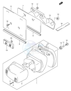 VL1500 (E2) drawing REAR COMBINATION LAMP