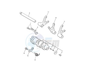 XJR 1300 drawing SHIFT CAM AND FORK