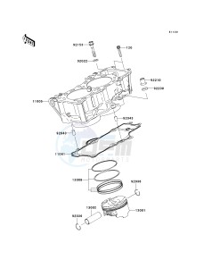 EX 650 A [NINJA 650R] (A6F-A8F) A6F drawing CYLINDER_PISTON-- S- -