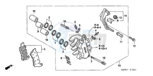 NT700VA F drawing L. FRONT BRAKE CALIPER