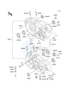 KX 500 E [KX500] (E10-E14) [KX500] drawing CRANKCASE