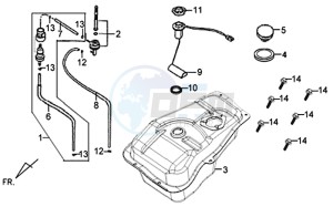 X'PRO 50 (45 KM/H) (AE05W4-FR) (L4-M1) (M1 - 2021) drawing FUEL TANK - FUEL REGULATOR