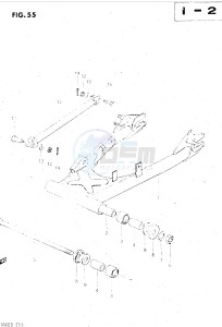 GS500E (Z-D) drawing REAR SWINGING ARM