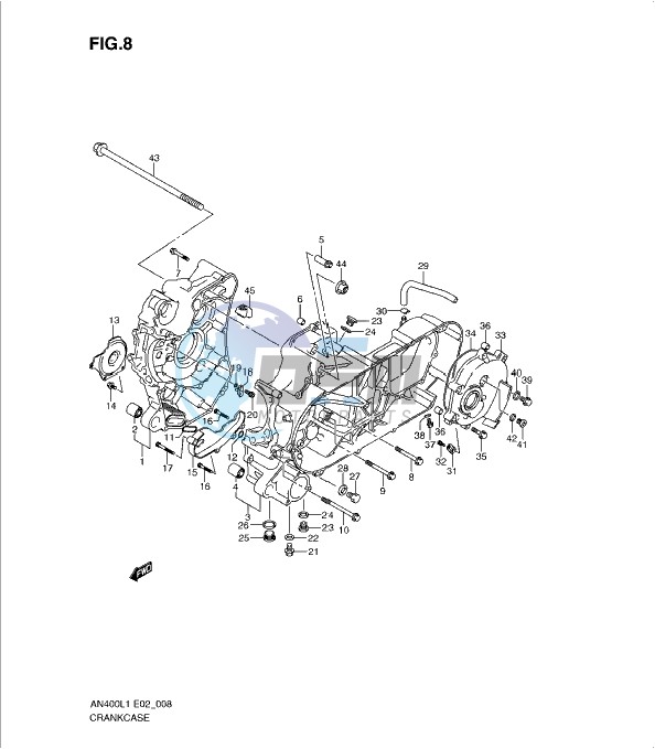 CRANKCASE (AN400AL1 E24)