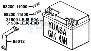 PEOPLE S 200 I drawing Battery