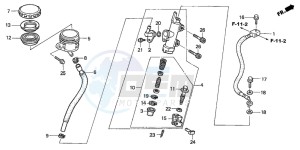 NT650V DEAUVILLE drawing RR. BRAKE MASTER CYLINDER (NT650V2/3/4/5)