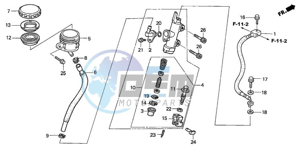 RR. BRAKE MASTER CYLINDER (NT650V2/3/4/5)