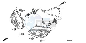 TRX250TEB drawing HEADLIGHT