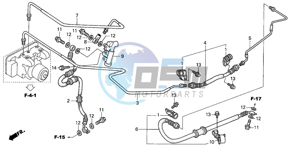 REAR BRAKE PIPE (NSS250A)