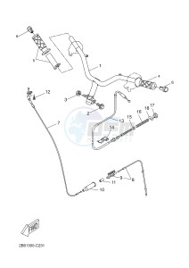 CW50LN BOOSTER (2B6M) drawing STEERING HANDLE & CABLE