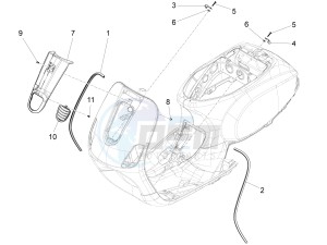 LXV 125 4T 3V E3 (APAC) drawing Front shield