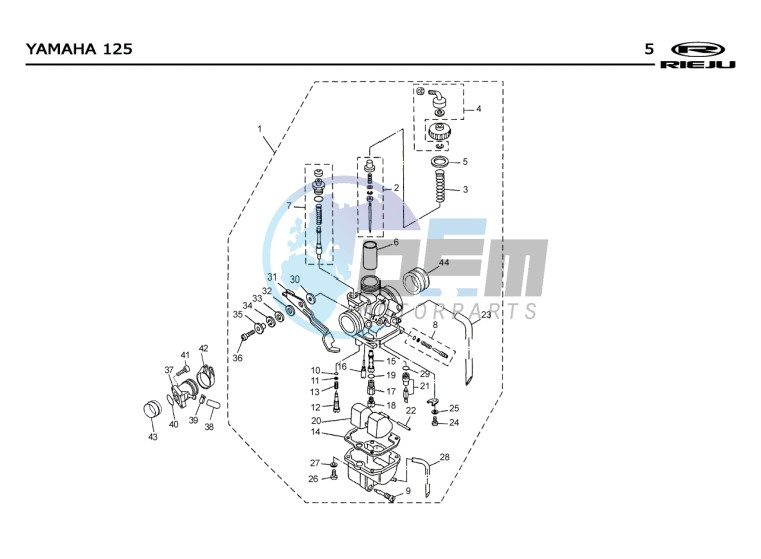 CARBURETTOR  Yamaha 125 4t Euro 2