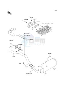 KAF 950 B [MULE 3010 DIESEL 4X4] (B7F) B6F drawing MUFFLER-- S- -