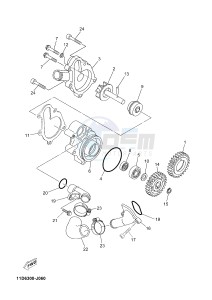 XT660Z TENERE (2BD7 2BD7 2BD7) drawing WATER PUMP