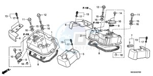 VT750CA9 UK - (E / MKH ST) drawing CYLINDER HEAD COVER