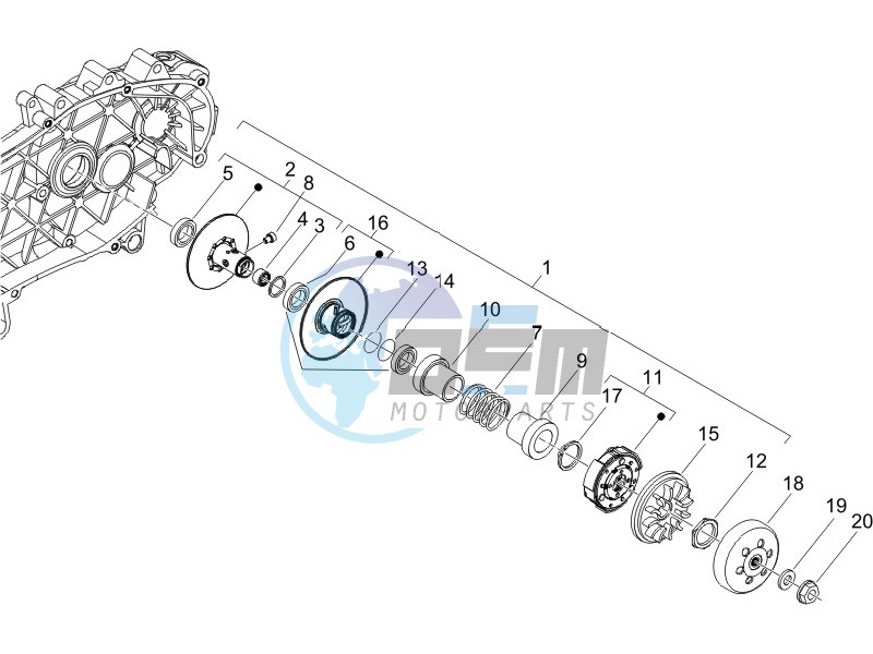 Driven pulley