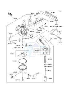 KLX110 KLX110A7F EU drawing Carburetor