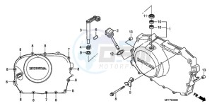 XL700VA9 Europe Direct - (ED / ABS) drawing RIGHT CRANKCASE COVER