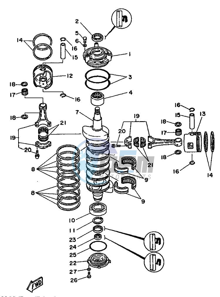 CRANKSHAFT--PISTON