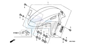 CB600FC drawing FRONT FENDER