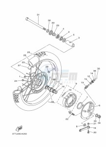 DT125 (3TTX) drawing FRONT WHEEL