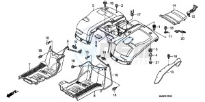 TRX250TEB drawing REAR FENDER