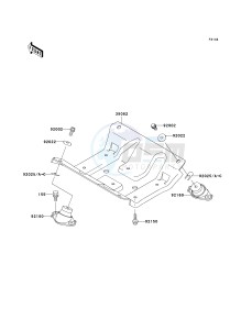 JH 1100 A [1100 ZXI] (A6-A8) [1100 ZXI] drawing ENGINE MOUNT