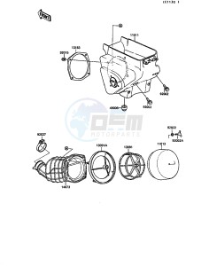 KX 125 G [KX125] (G1) [KX125] drawing AIR CLEANER