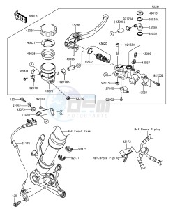 Z1000SX_ABS ZX1000MGF FR GB XX (EU ME A(FRICA) drawing Front Master Cylinder