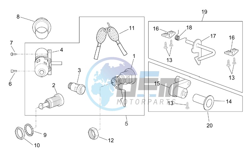 Lock hardware kit