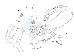 SUPER GTS 300 4T 4V IE ABS E3 (APAC) drawing Frame/bodywork