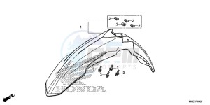 CRF450R Europe Direct - (ED) drawing FRONT FENDER