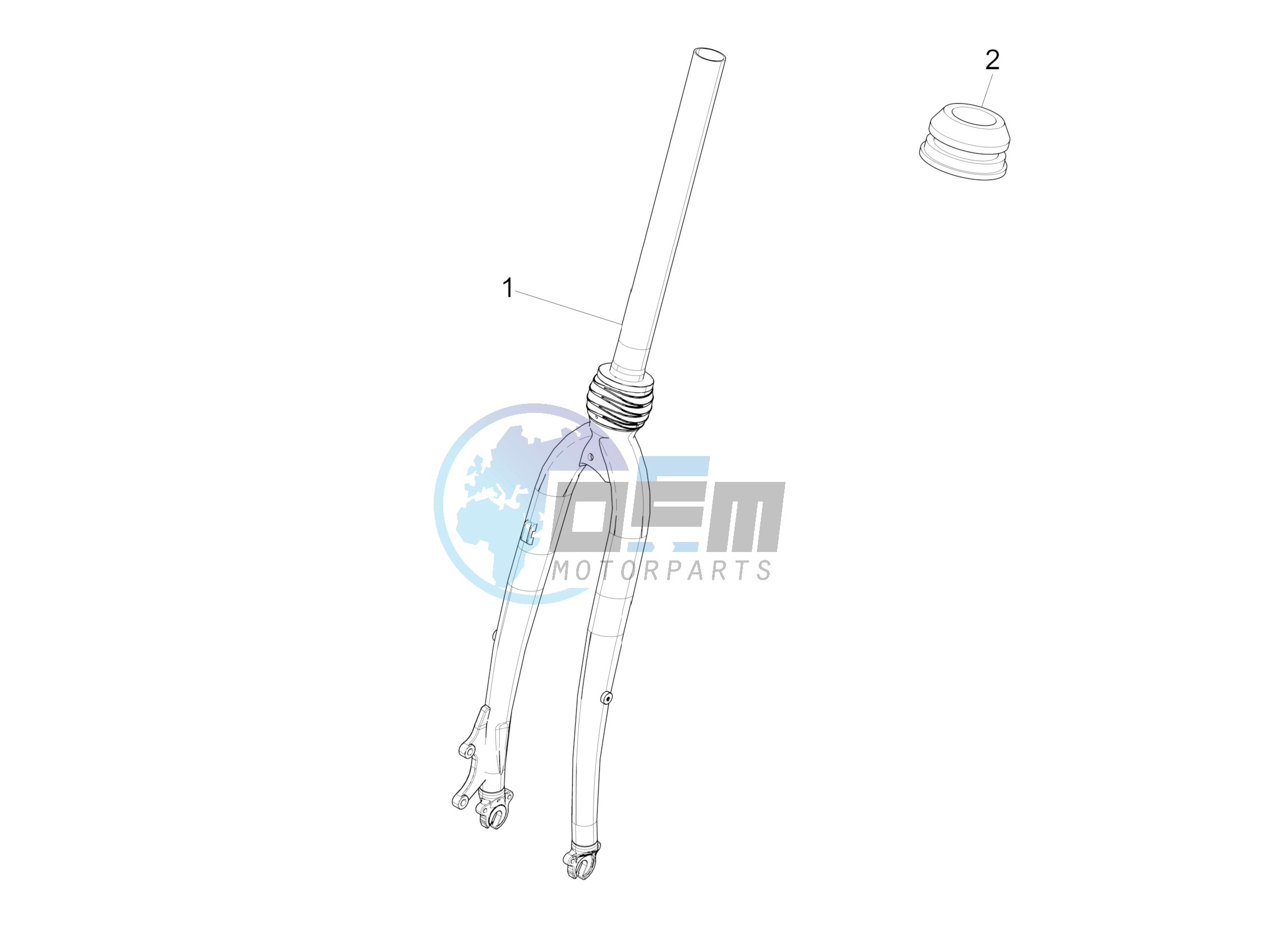 Fork/steering tube - Steering bearing unit