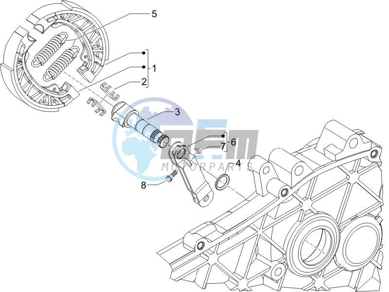 Rear brake - Brake jaw