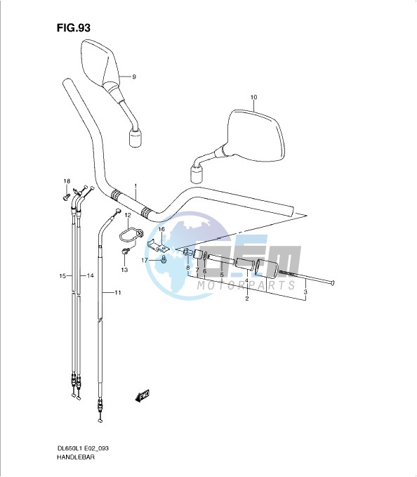 HANDLEBAR (DL650L1 E2)