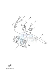 XT250 XT250E SEROW (1YB7) drawing SHIFT CAM & FORK