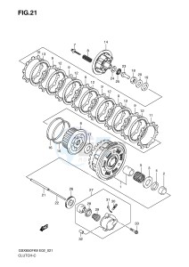 GSX650F (E2) Katana drawing CLUTCH (MODEL K8)