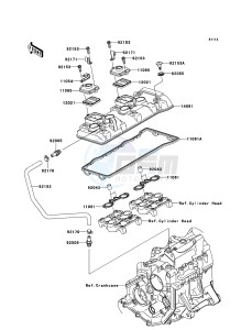 NINJA_ZX-6R ZX600P7F FR GB XX (EU ME A(FRICA) drawing Cylinder Head Cover