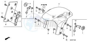 VFR1200FDB drawing FRONT FENDER