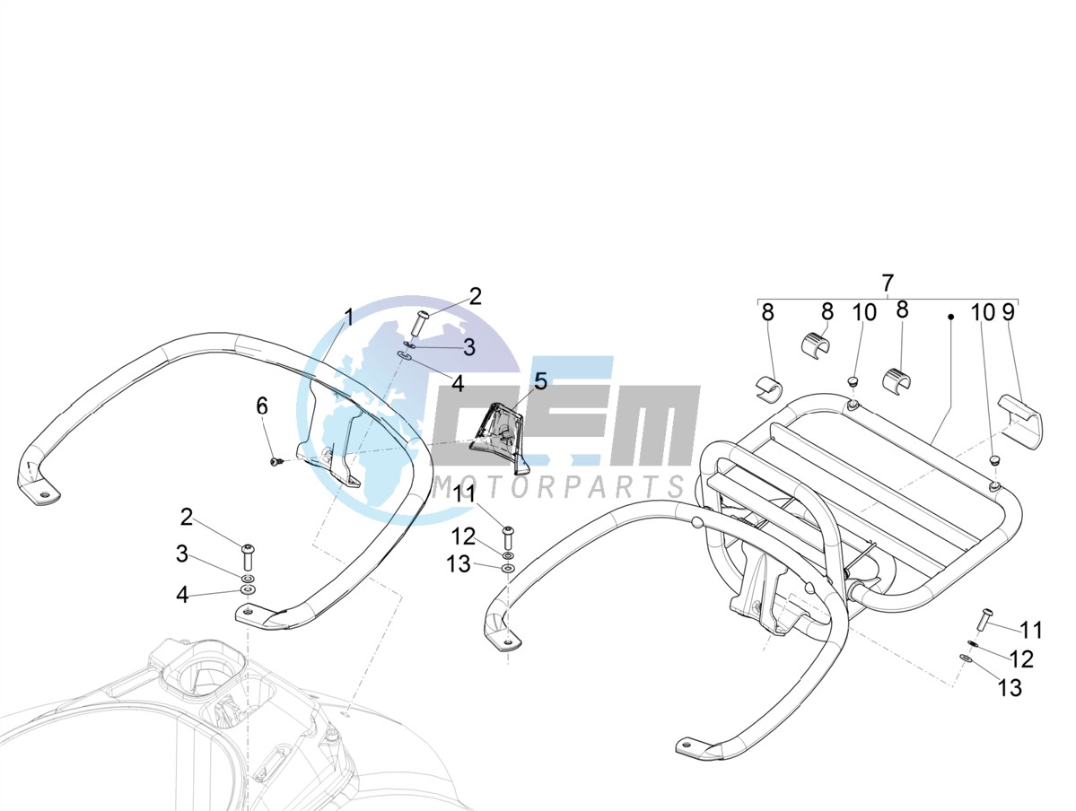 Rear luggage rack