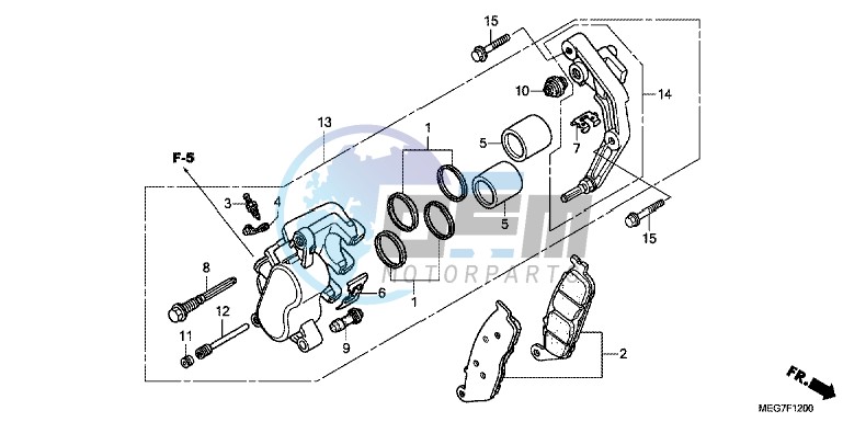 FRONT BRAKE CALIPER (VT750C2B/C/CA)