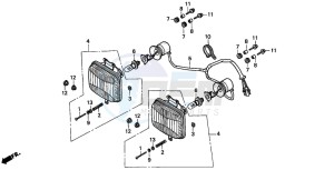 TRX250 RECON drawing HEADLIGHT