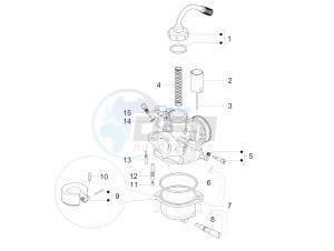 SXL 125 4T 3V drawing Carburetor's components