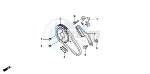 TRX500TM drawing CAM CHAIN/TENSIONER