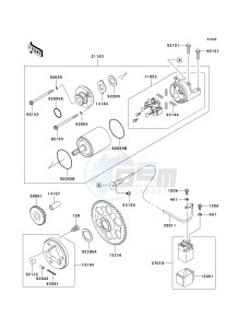 ZX 636 B [NINJA ZX-6R[ (B1-B2) [NINJA ZX-6R drawing STARTER MOTOR