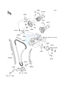 KX 450 D [KX450F] (D7F) D7F drawing CAMSHAFT-- S- -_TENSIONER